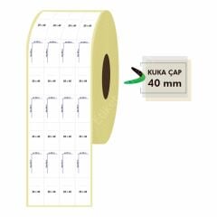 20x40mm Yanyan 4 'li Eko Termal Barkod Etiketi 1 Rulo 4.000 Adettir. (2cmx4cm) Ürün Etiketi