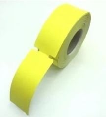 Raf Etiketi 170 gram Karton Termal 38x100mm Yandan Çentikli Sarı 1 Rulo 350 Adet
