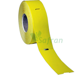 Raf Etiketi 170 gram Karton Termal 38x100mm Ortadan Çentikli Sarı 1 Rulo 350 Adet