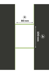 100x80 Eko Termal Barkod Etiketi 1 Rulo 500 Adet (Soldan Sağa 80mm Yukarıdan Aşağıya 100 mm) - (10cmx8cm)