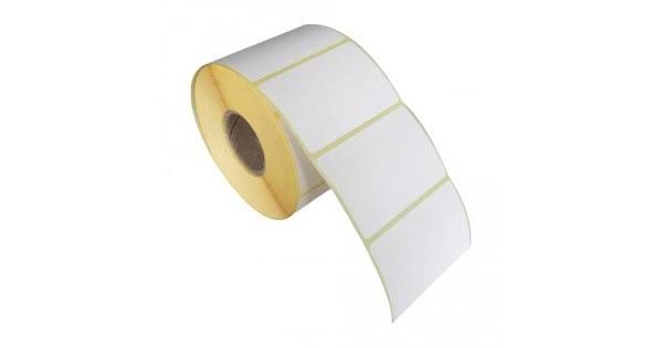 60x100mm kuşe ribon ile basılan etiket  500 adet