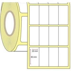 40x20 Yanyana Bitişik 4\'Lü Termal Barkod Etiketi 1 Rulo 4.000 Adet (4cmx2cm)