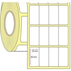 40x20 Yanyana Bitişik 4'Lü Termal Barkod Etiketi 1 Rulo 4.000 Adet (4cmx2cm)
